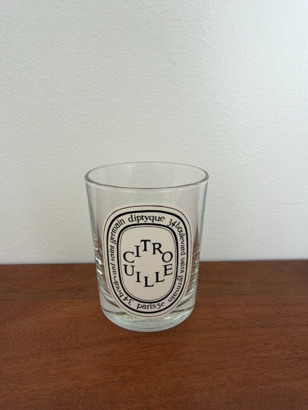 Diptyque empty citrouille candle jar